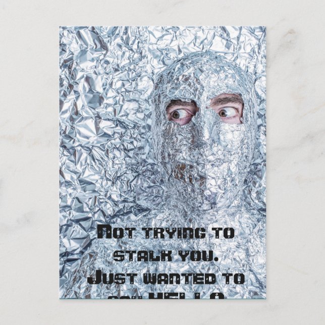 Carte Postale Tin Foil Société Casquette (Devant)