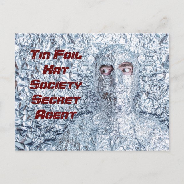 Carte Postale Tin Foil Société Casquette (Devant)
