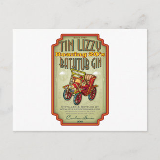 Carte Postale Tin Lizzy Baignoire Gin