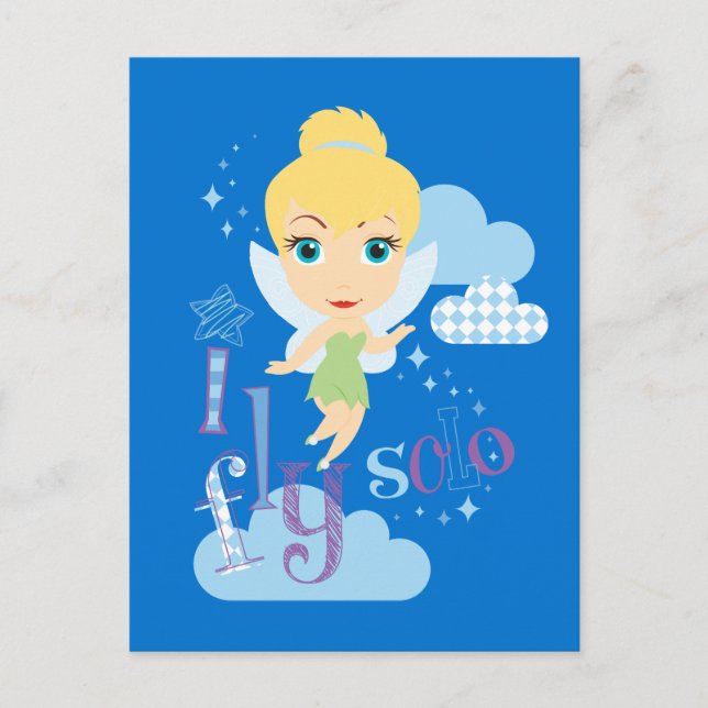 Carte Postale Tinker Bell | Je vole seul (Devant)