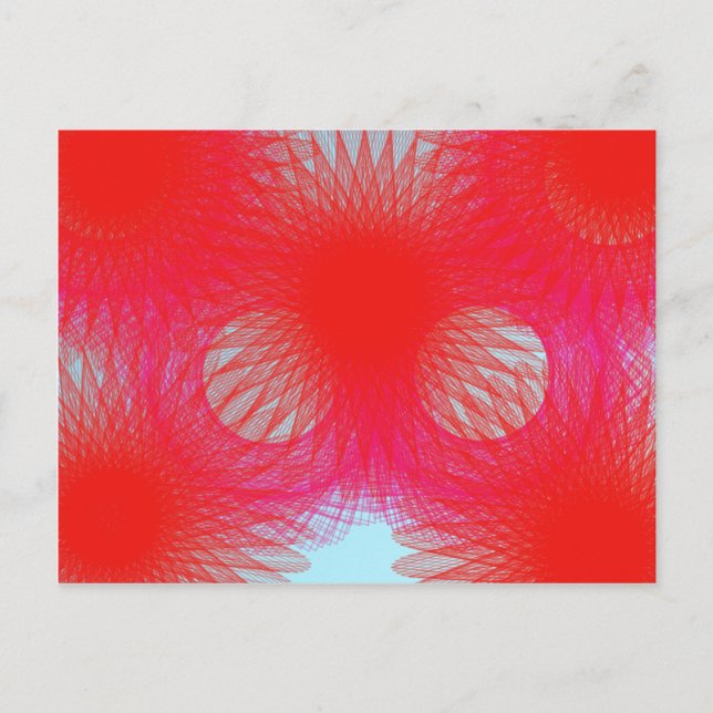 Carte Postale tintement rouge (Devant)
