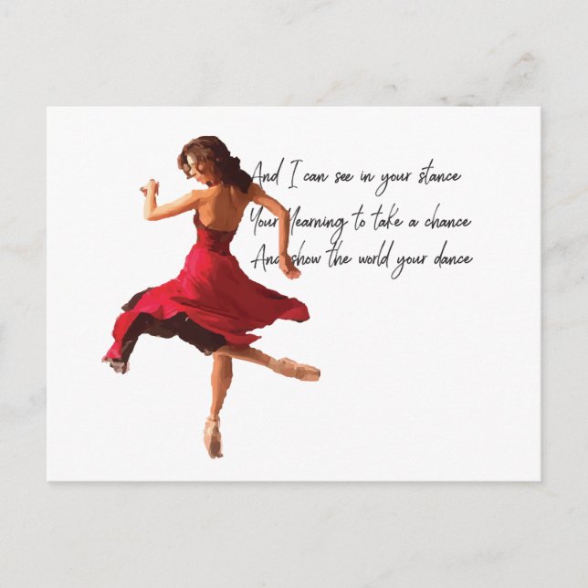 Carte Postale Tiny Dancer Series Rouge (Devant)