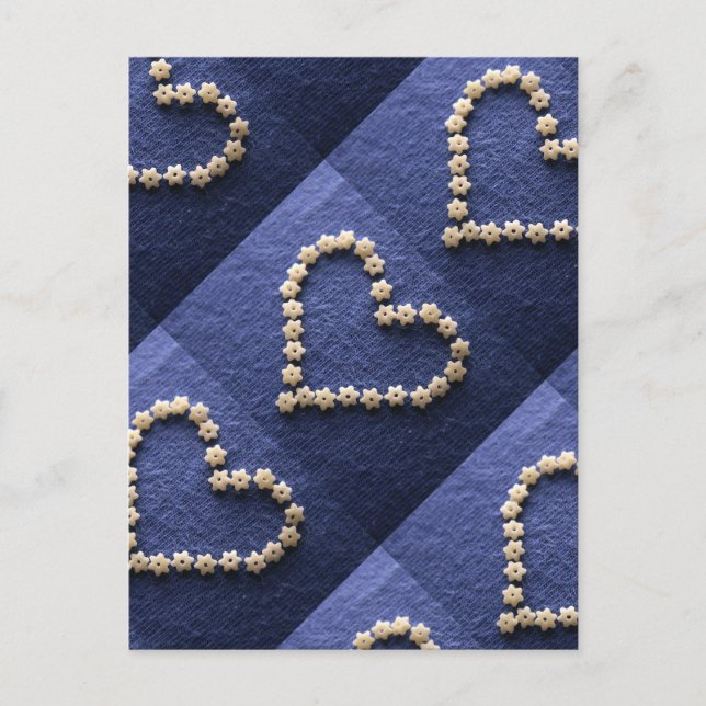 Carte Postale Tiny Pasta Stars forme coeur (Devant)