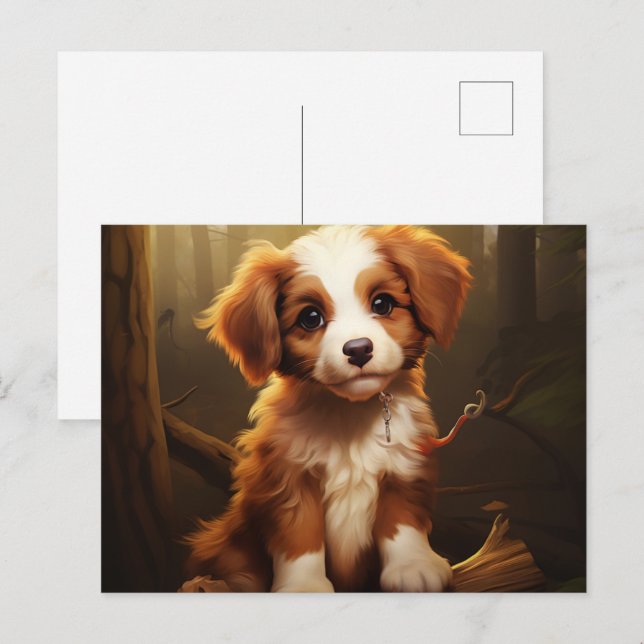 Carte postale Tiny Tails and Big Smiles Postcard (Front/Back)