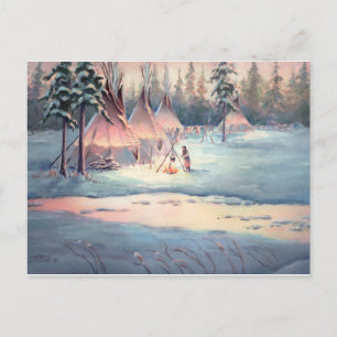 Carte Postale TIPI CAMP CHORES par SHARON SHARPE