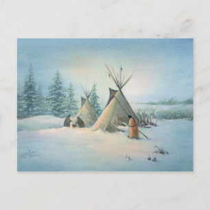 Carte Postale TIPI CAMP SQUAW par SHARON SHARPE