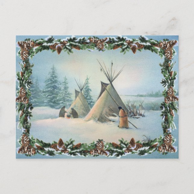 Carte Postale TIPI CAMP SQUAW par SHARON SHARPE (Devant)