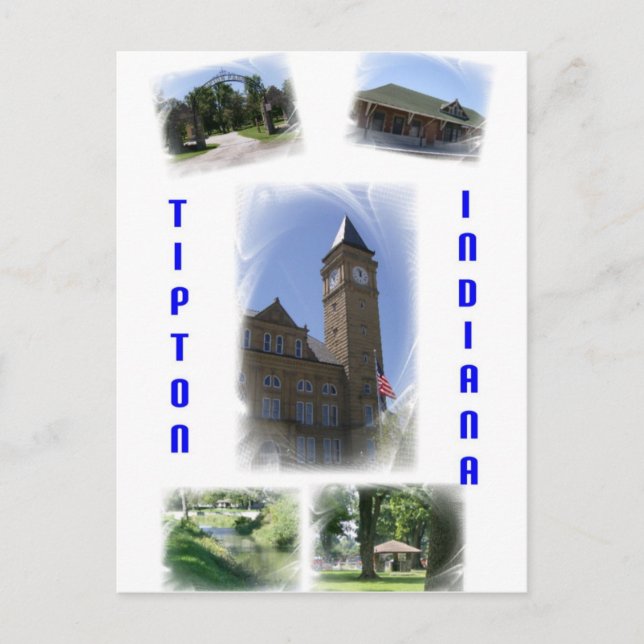 Carte postale Tipton Indiana Collage (Devant)
