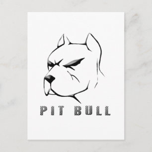 Carte Postale Tirage Pitbull