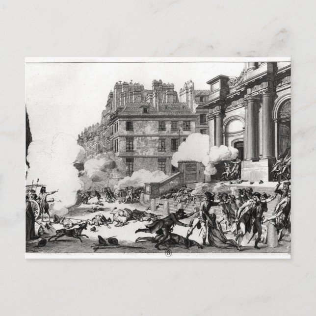 Carte Postale Tirteo antes de la iglesia de St. Roch à Paris (Devant)