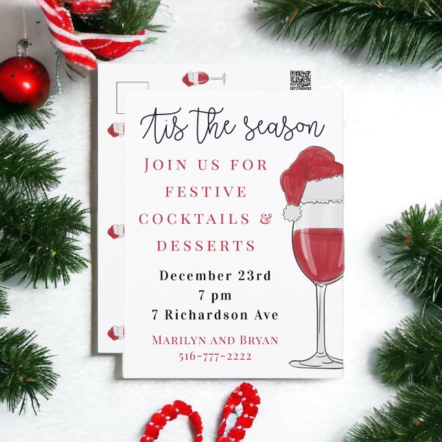 Carte Postale Tis the Season Holiday Cocktail Party (Créateur téléchargé)