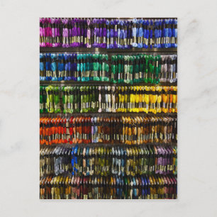 Carte Postale Tissage Abstrait multicolore