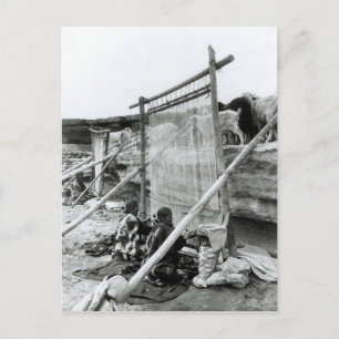 Carte Postale tisserands navajo, vers 1914