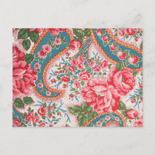 Carte Postale Tissu de coton français vintage