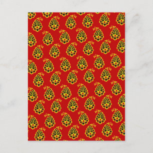 Carte Postale Tissu indien traditionnel