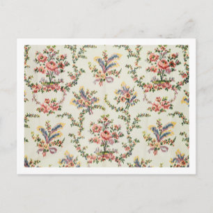 Carte Postale Tissu tissé pour la reine Marie Antoinette au Pala