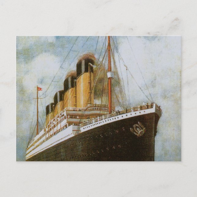 Carte Postale Titanic en mer (Devant)