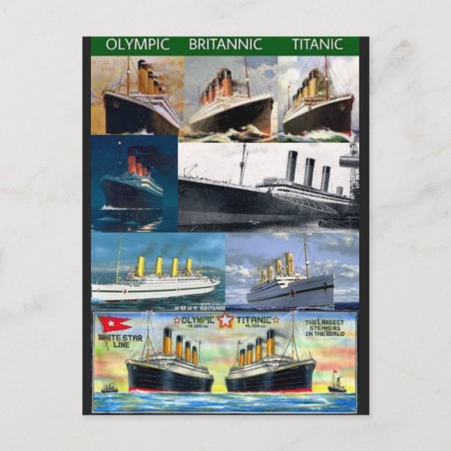Carte Postale titanique, britanique, olympique, soeurs T-shirt (Devant)