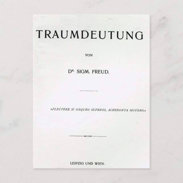 Carte Postale Titre de Die Traumdeutung par Sigmund Freud (Devant)