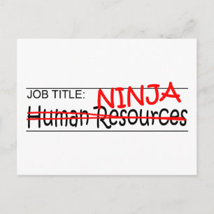 Carte Postale Titre du travail Ninja - HR