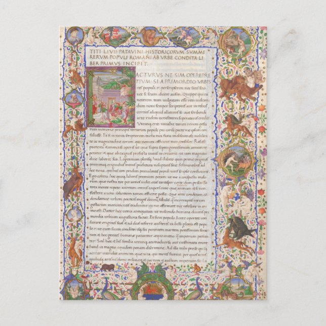 Carte Postale Titus Livius Histoire de Rome Manuscrit médiéval (Devant)