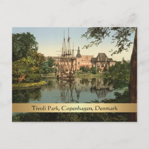 Carte Postale Tivoli Park, Copenhague, Danemark