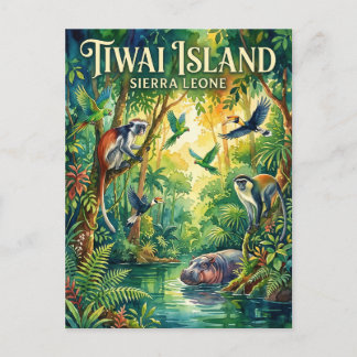 Carte Postale Tiwai Island Wildlife Sanctuary Sierra Leone