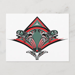 Carte Postale Tlingit Tueur Baleine et Aigle