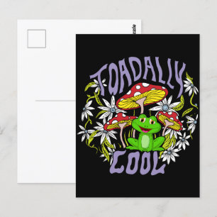 Carte Postale Toadadal Cool Colorful floral et la typographie de