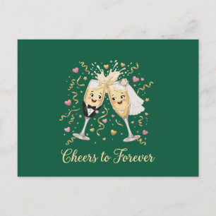Carte Postale Toast de célébration de mariage