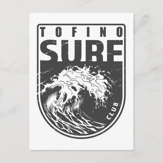 Carte Postale Tofino Surf Club Canada Emblem (Devant)