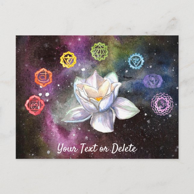 Carte Postale *~* Toile de Chakra céleste cosmique (Devant)