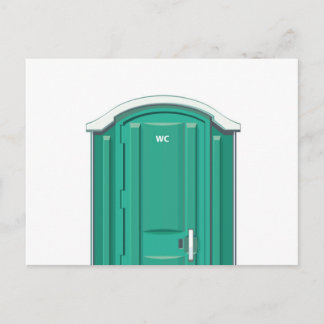 Carte Postale Toilette Portable Turquoise