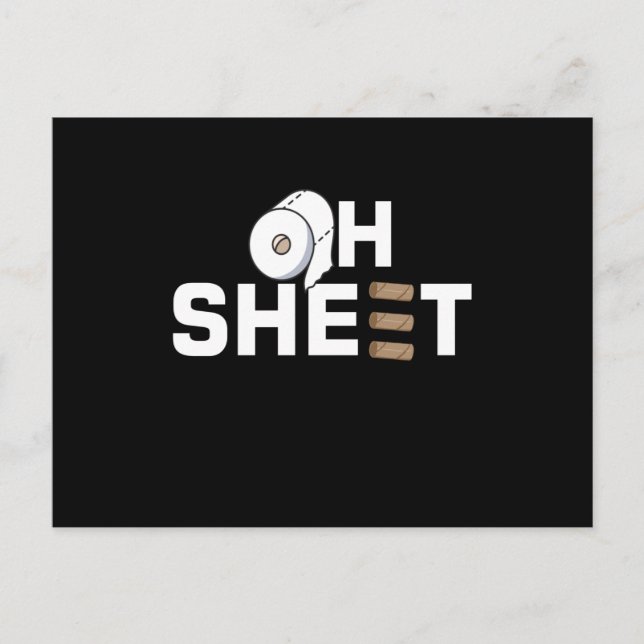 Carte Postale Toilettes en papier Oh Sheet (Devant)