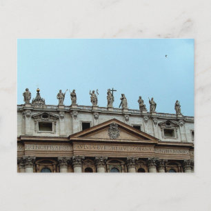 Carte Postale Toit de la basilique Saint-Pierre à Rome, Italie