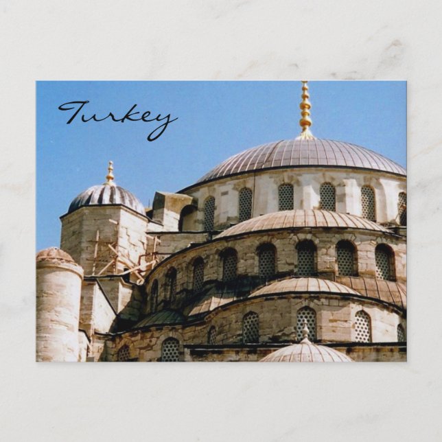 Carte Postale toit de la mosquée bleue (Devant)