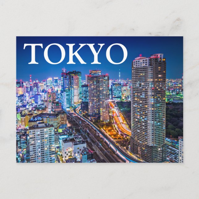 Carte Postale Tokyo au coucher du soleil (Devant)