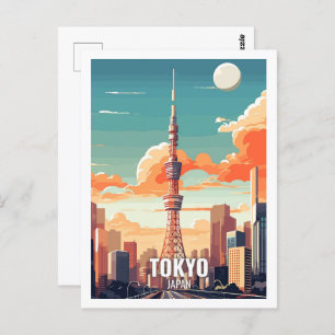 Carte Postale Tokyo Japon célèbres lieux de voyage