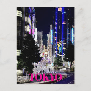 Carte Postale Tokyo Japon Lumières au Néon la Nuit