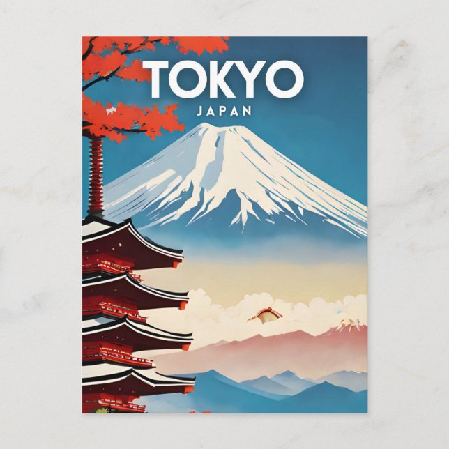 Carte Postale Tokyo Japon Voyage nostalgique (Devant)