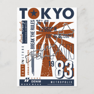 Carte Postale Tokyo Japon Voyage Vintage asiatique