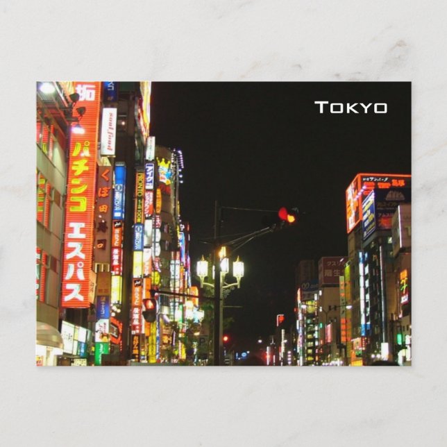 Carte Postale Tokyo la nuit (Devant)