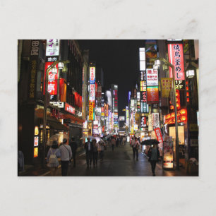 Carte Postale Tokyo néons la nuit