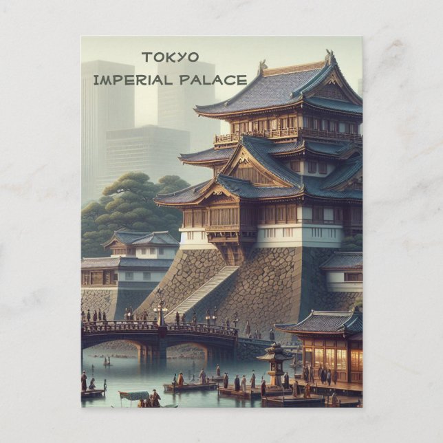 Carte Postale Tokyo Palais impérial paysage Japon Voyage (Devant)