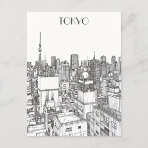 Carte Postale Tokyo Skyline