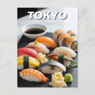 Carte Postale Tokyo Sushi Cuisine japonaise