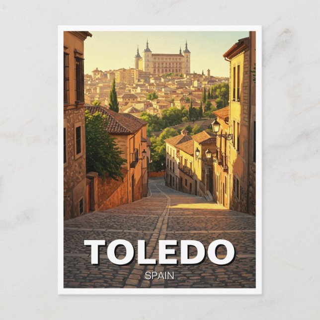 Carte Postale Toledo Espagne Alcazar Travel (Devant)