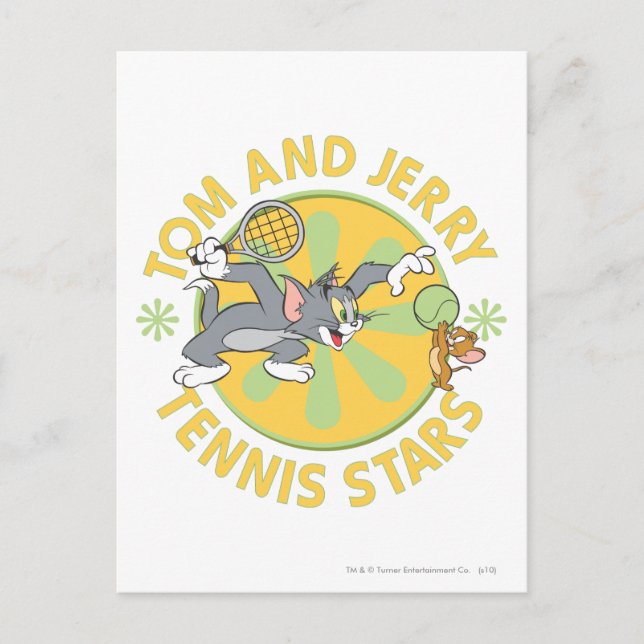 Carte Postale Tom and Jerry Tennis Stars 5 (Devant)