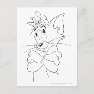 Carte Postale Tom et Jerry On Head