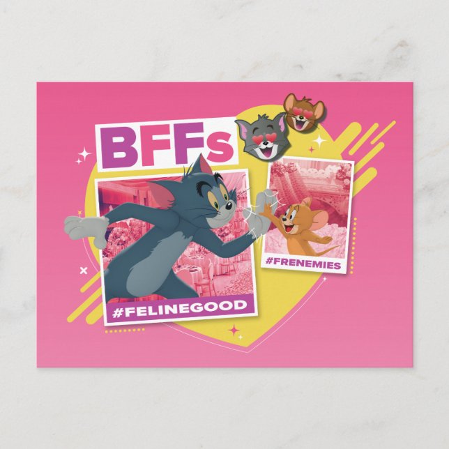 Carte Postale Tom & Jerry BFFs Photo Emoji Collage (Devant)
